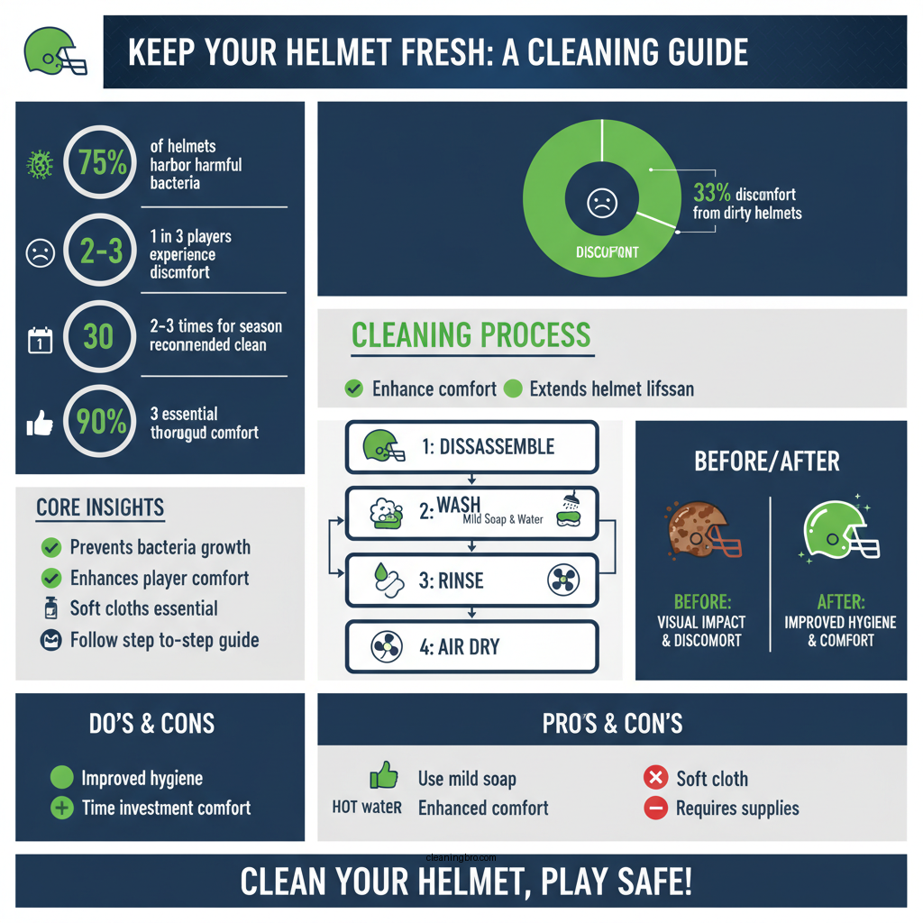 how to clean inside of football helmet - Data Infographic and Statistics