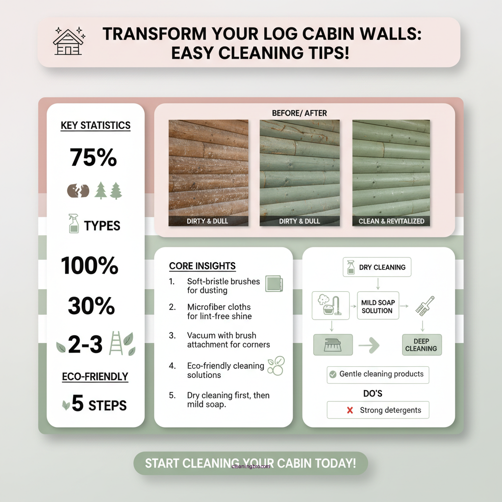 how to clean interior log cabin walls - Data Infographic and Statistics