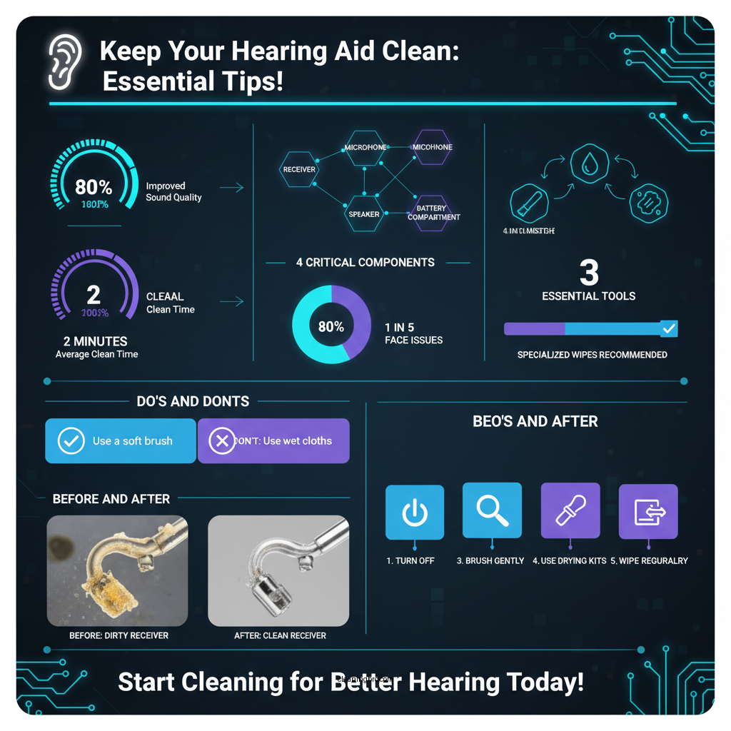 how to clean ite receiver on hearing aid - Data Infographic and Statistics