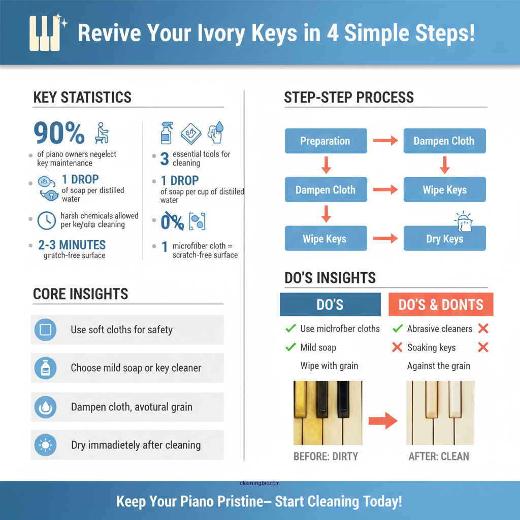how to clean ivory piano keys - Data Infographic and Statistics