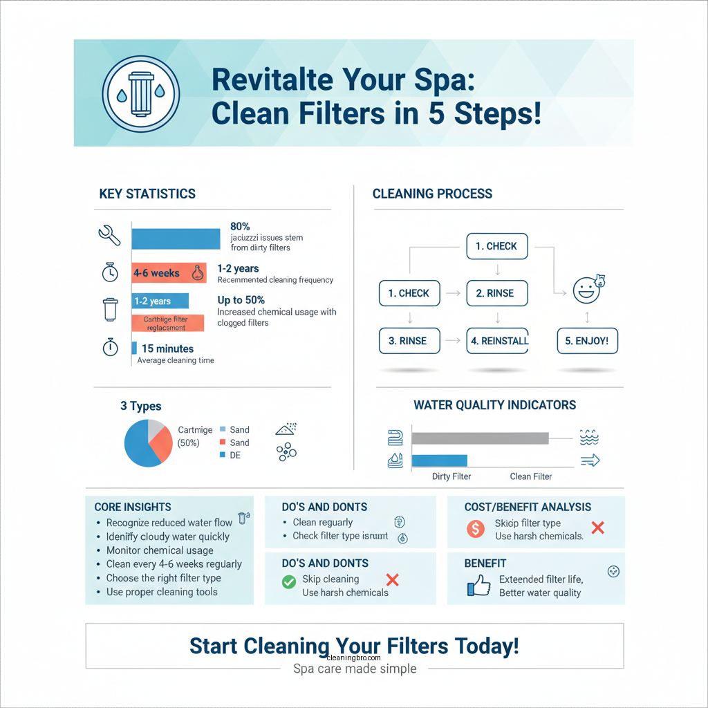 how to clean jacuzzi filters - Data Infographic and Statistics