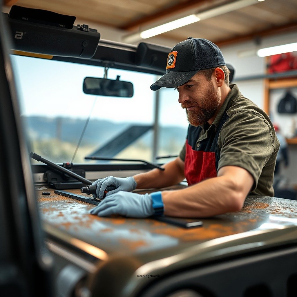 Prepare the Area - how to clean jeep soft top