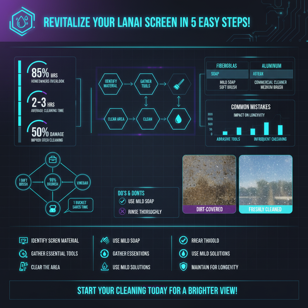 how to clean lanai screen - Data Infographic and Statistics