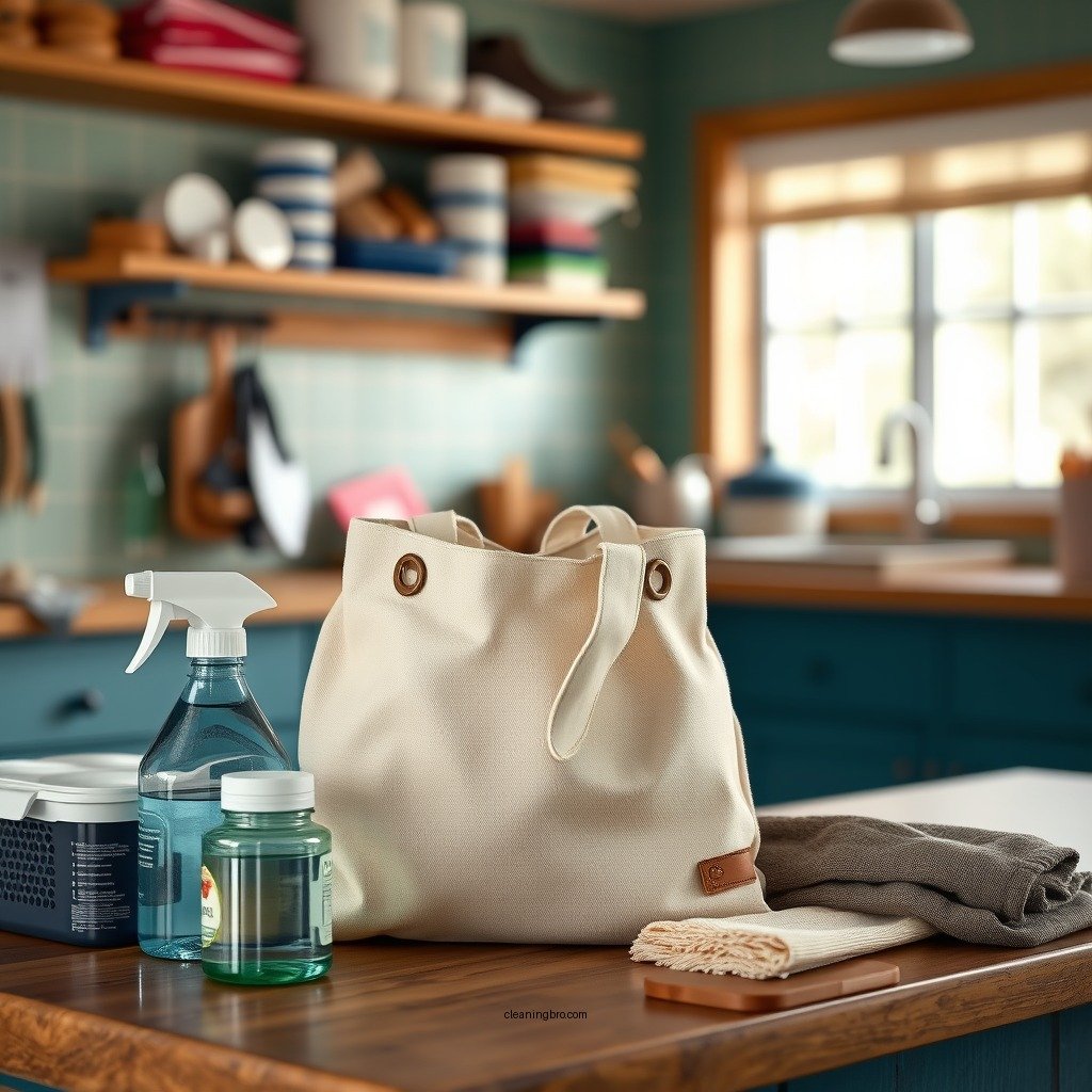 Gather Your Cleaning Supplies - how to clean lands end canvas bag
