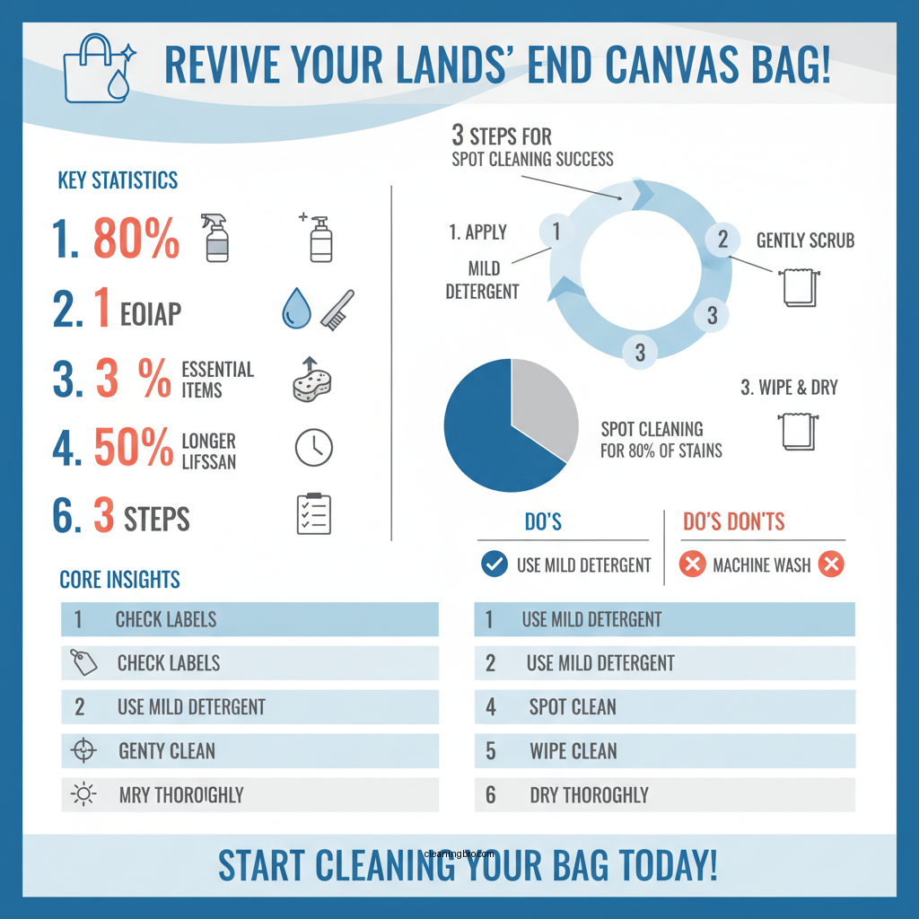 how to clean lands end canvas bag - Data Infographic and Statistics
