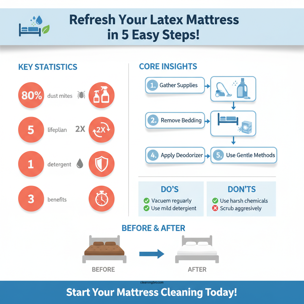 how to clean latex mattress - Data Infographic and Statistics