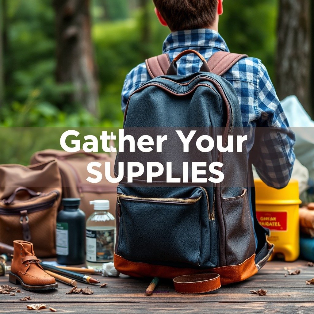 Gather Your Supplies - how to clean leather backpack