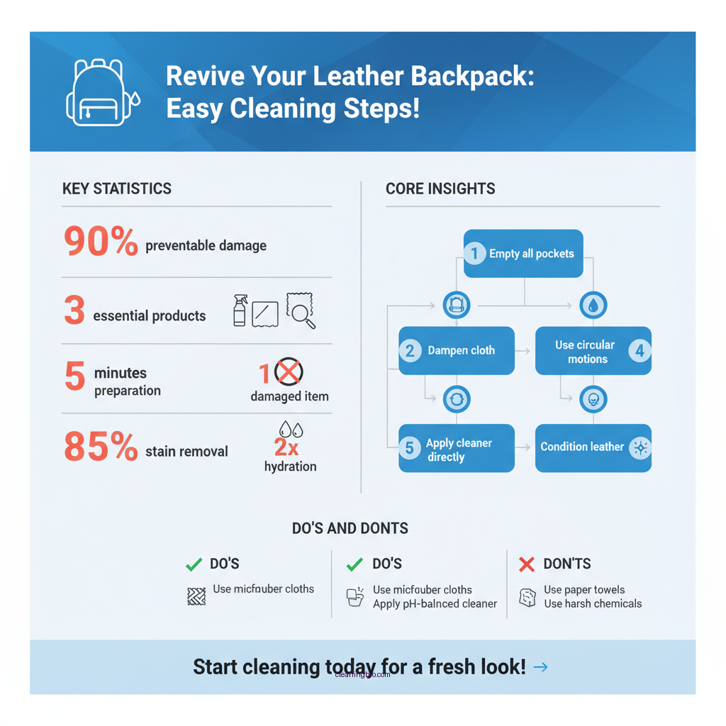 how to clean leather backpack - Data Infographic and Statistics