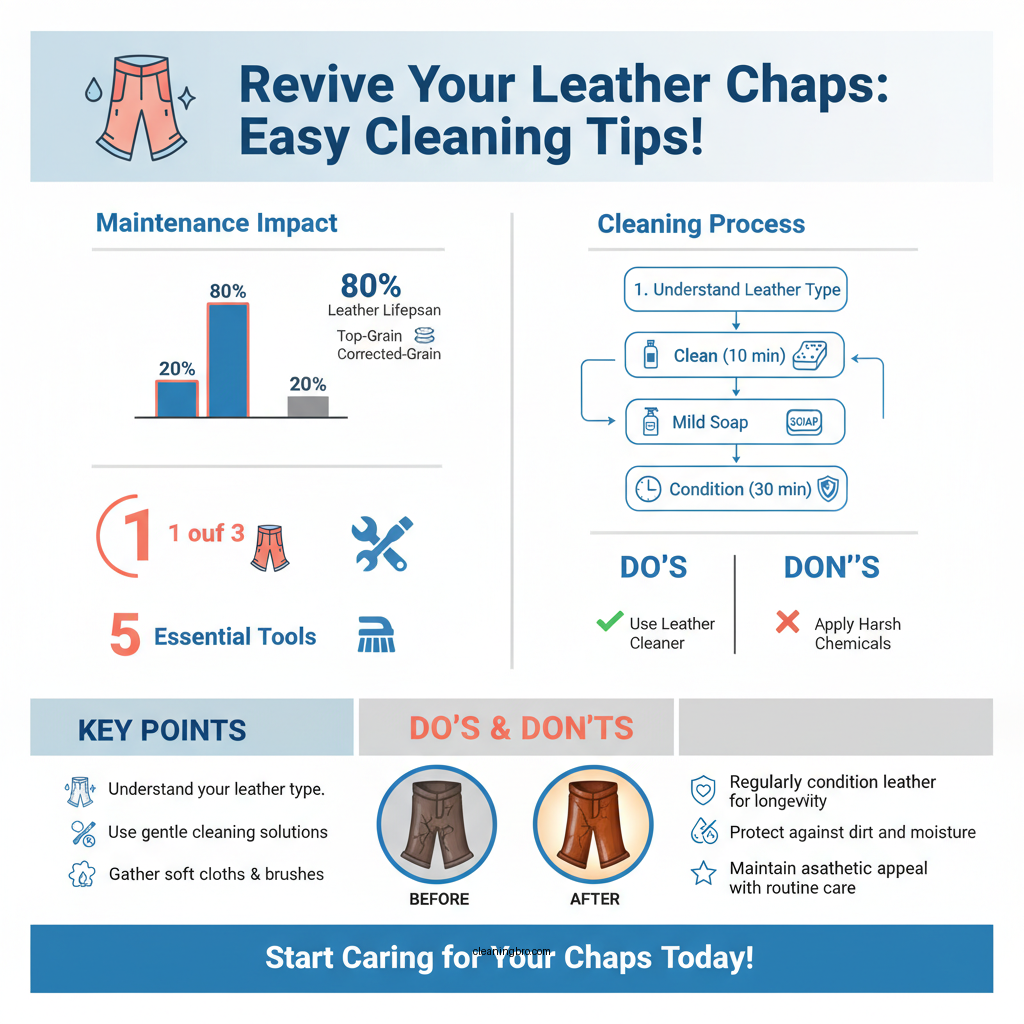 how to clean leather chaps - Data Infographic and Statistics