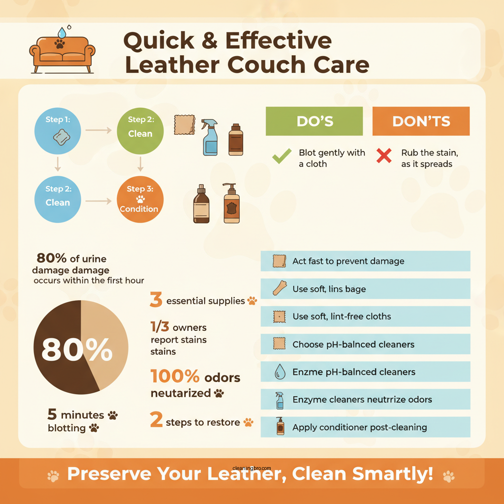 how to clean leather couch dog pee - Data Infographic and Statistics