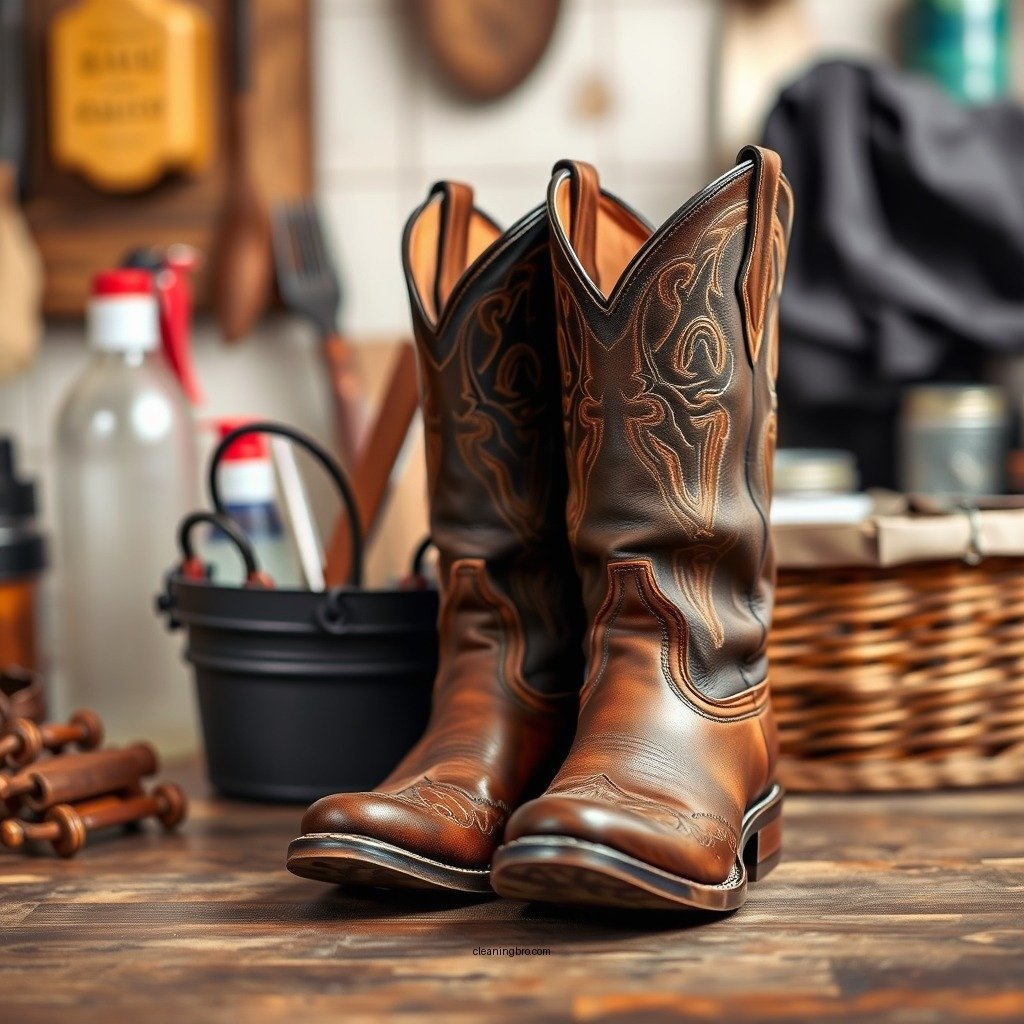 Gather Your Cleaning Supplies - how to clean leather cowboy boots