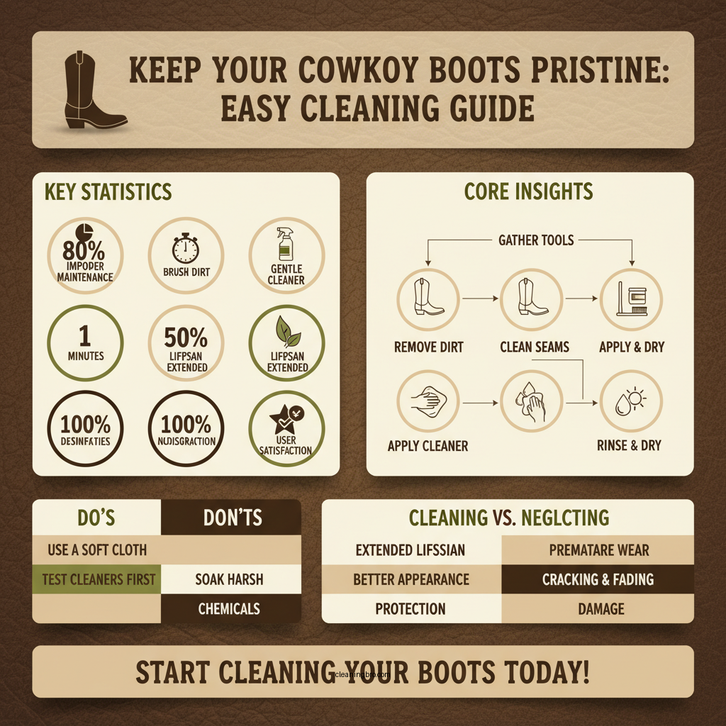 how to clean leather cowboy boots - Data Infographic and Statistics