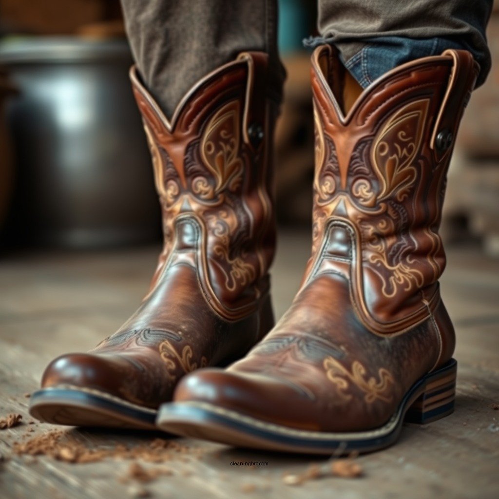 Remove Dirt and Debris - how to clean leather cowboy boots