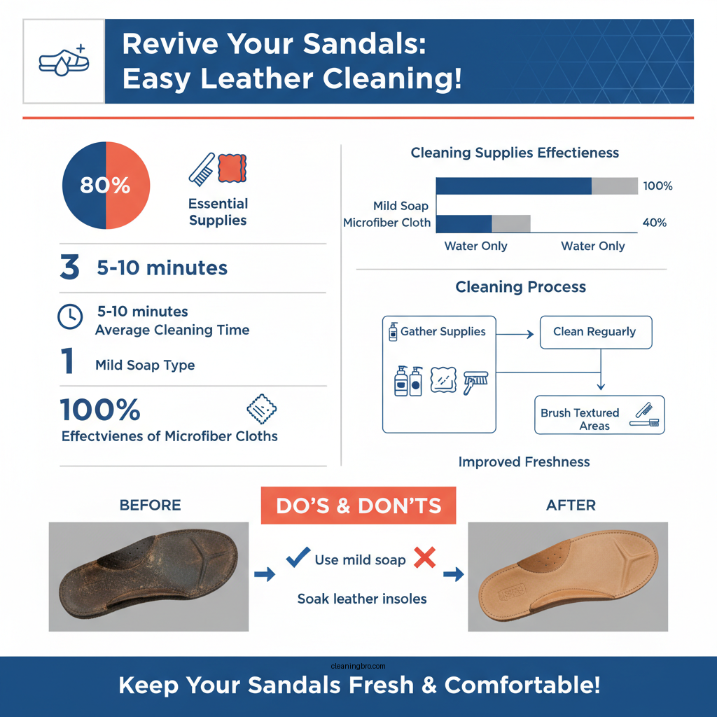 how to clean leather insoles of sandals - Data Infographic and Statistics