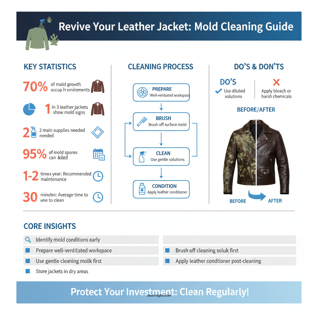 how to clean leather jacket mold - Data Infographic and Statistics