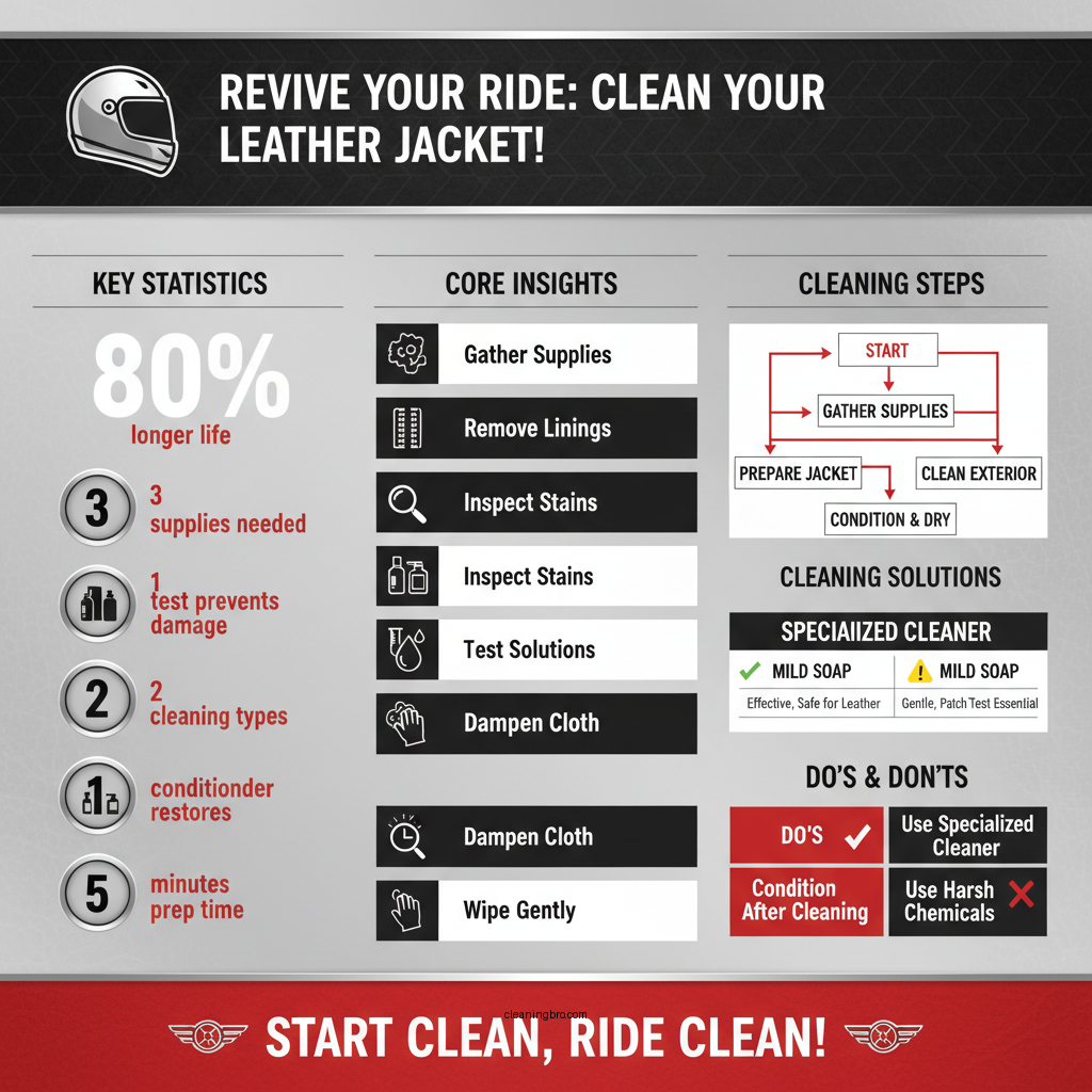 how to clean leather motorcycle jacket - Data Infographic and Statistics