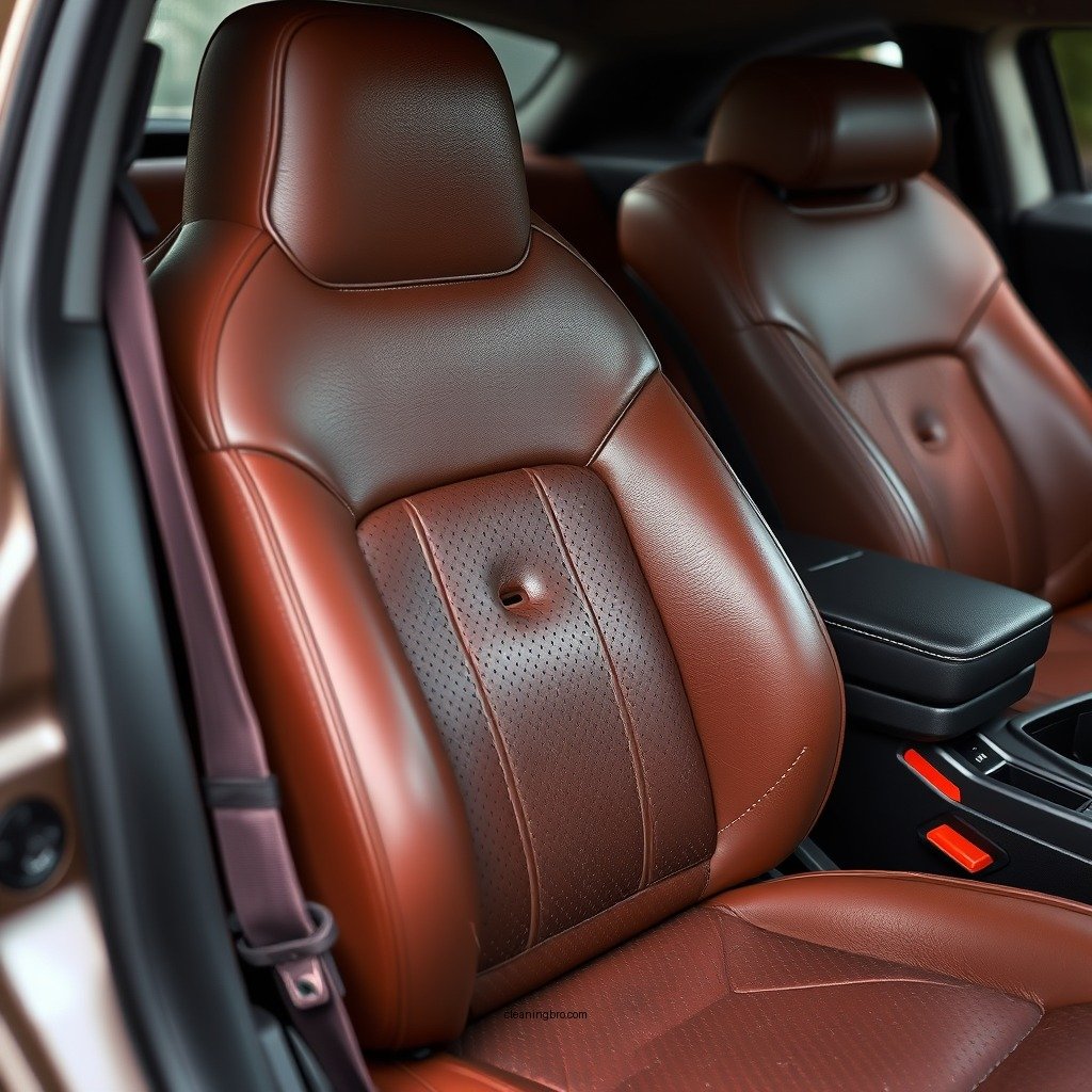 Assessing the Damage - how to clean leather seats with holes