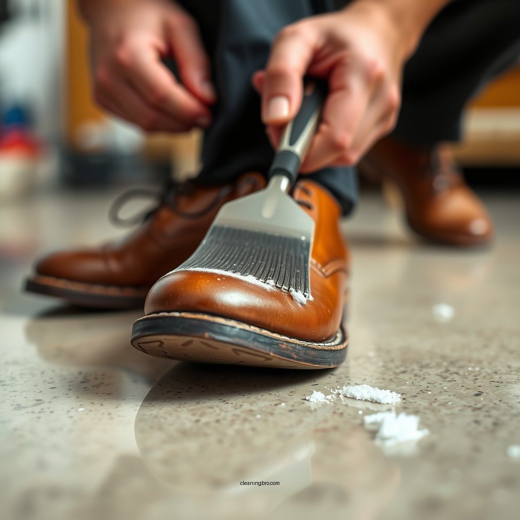 Step-by-Step Cleaning Process - how to clean leather sole shoes