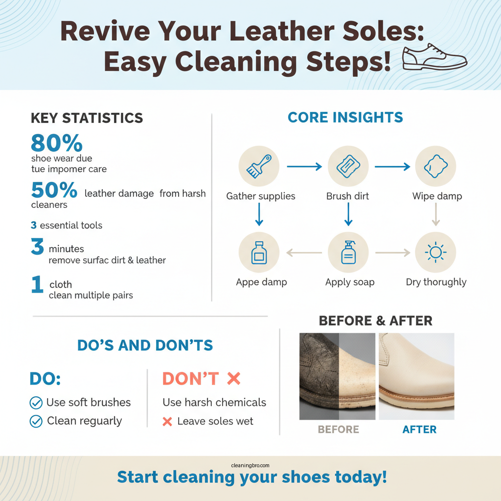 how to clean leather soles of shoes - Data Infographic and Statistics