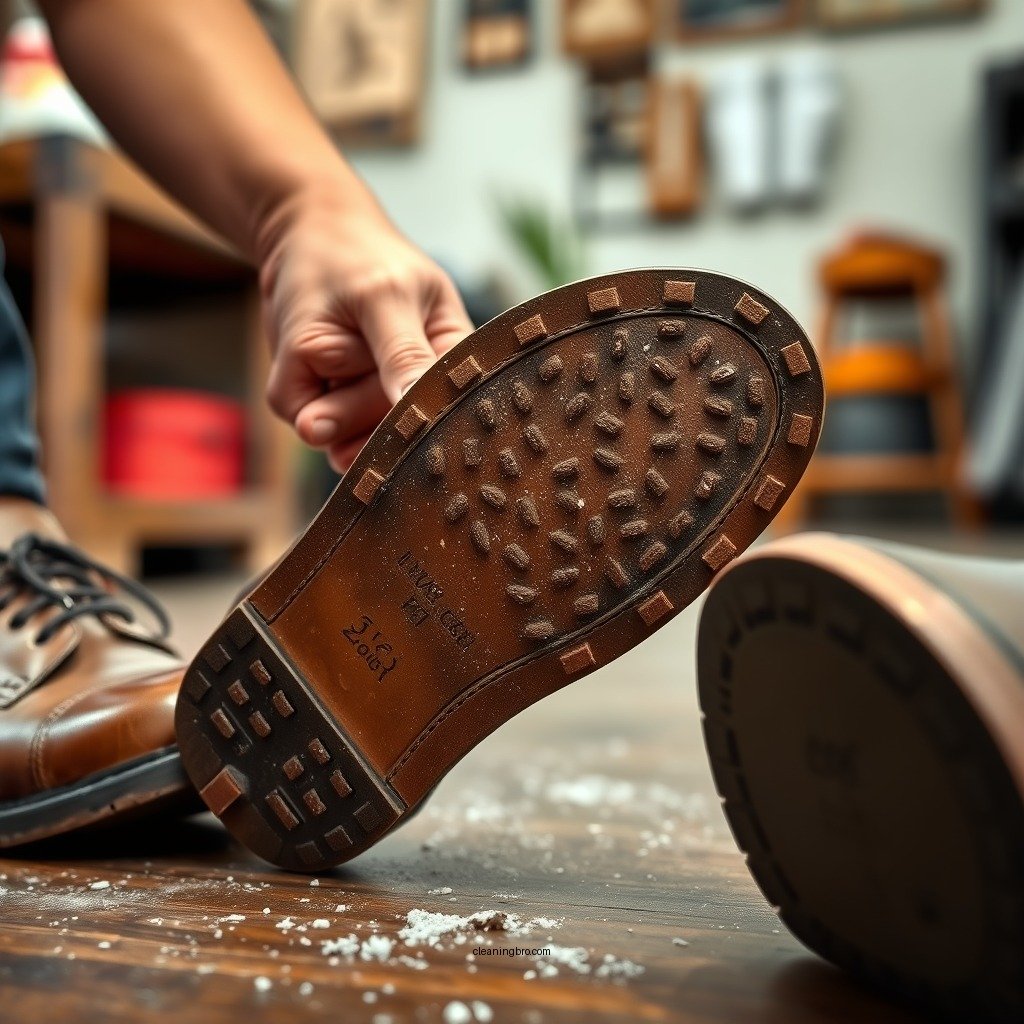 Remove Dirt and Debris - how to clean leather soles of shoes