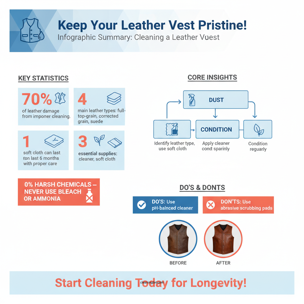 how to clean leather vest - Data Infographic and Statistics