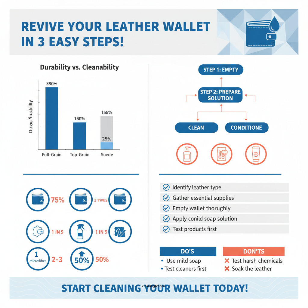 how to clean leather wallet - Data Infographic and Statistics
