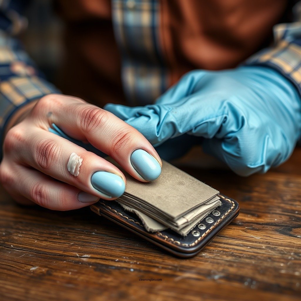 Step-by-Step Cleaning Process - how to clean leather wallet