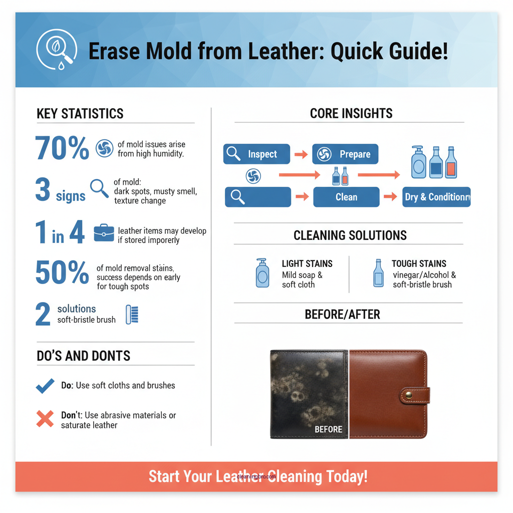 how to clean leather with mold - Data Infographic and Statistics