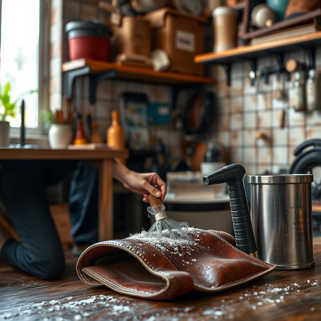 Preparing Your Cleaning Area - how to clean leather with mold