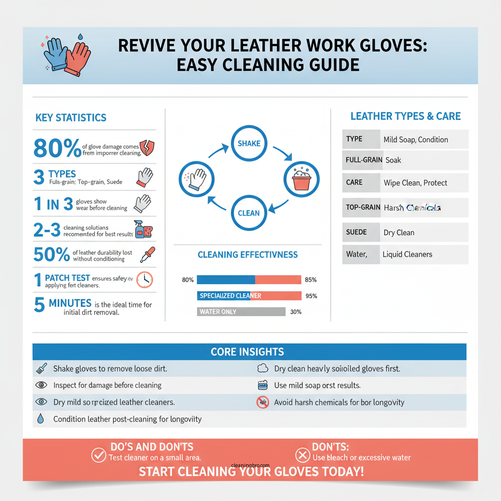 how to clean leather work gloves - Data Infographic and Statistics