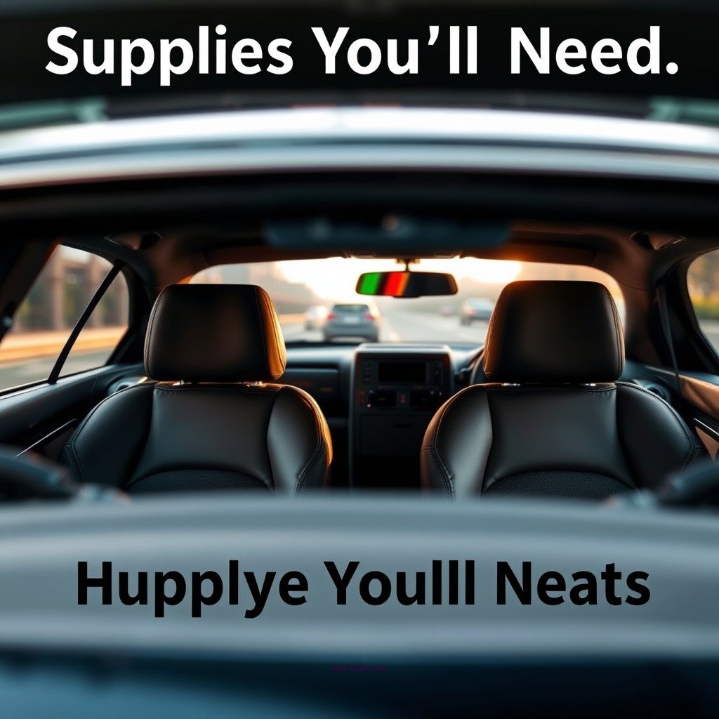 Supplies You'll Need - how to clean leatherette car seats