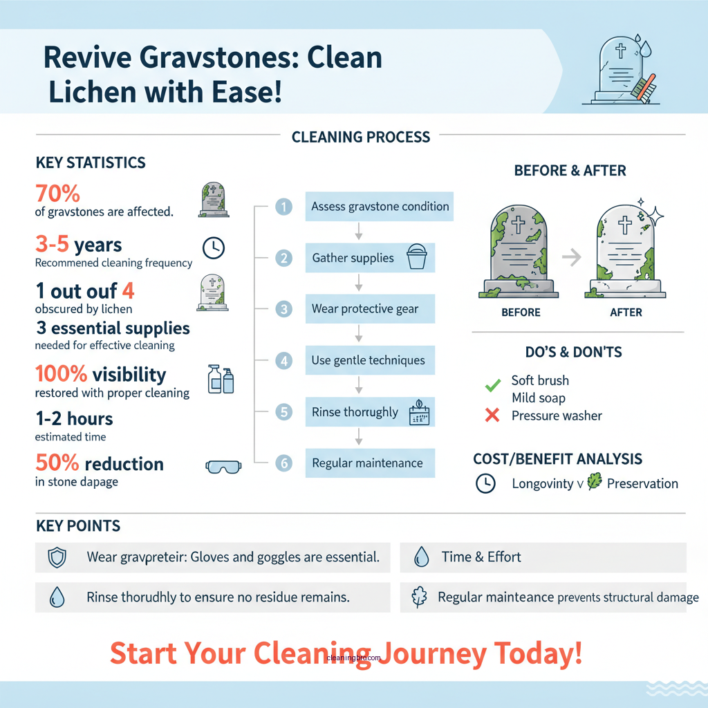 how to clean lichen from gravestones - Data Infographic and Statistics