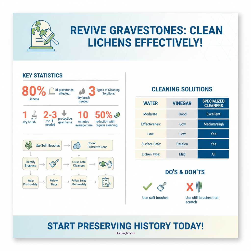 how to clean lichens on gravestones - Data Infographic and Statistics