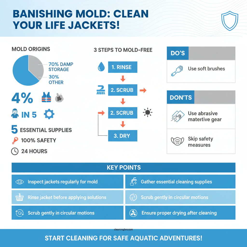 how to clean life jackets with mold - Data Infographic and Statistics
