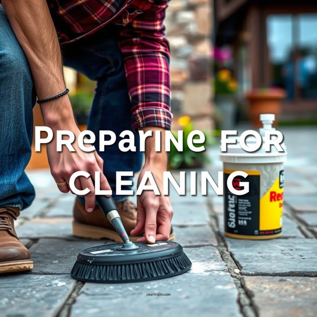 Preparing for Cleaning - how to clean limestone pavers