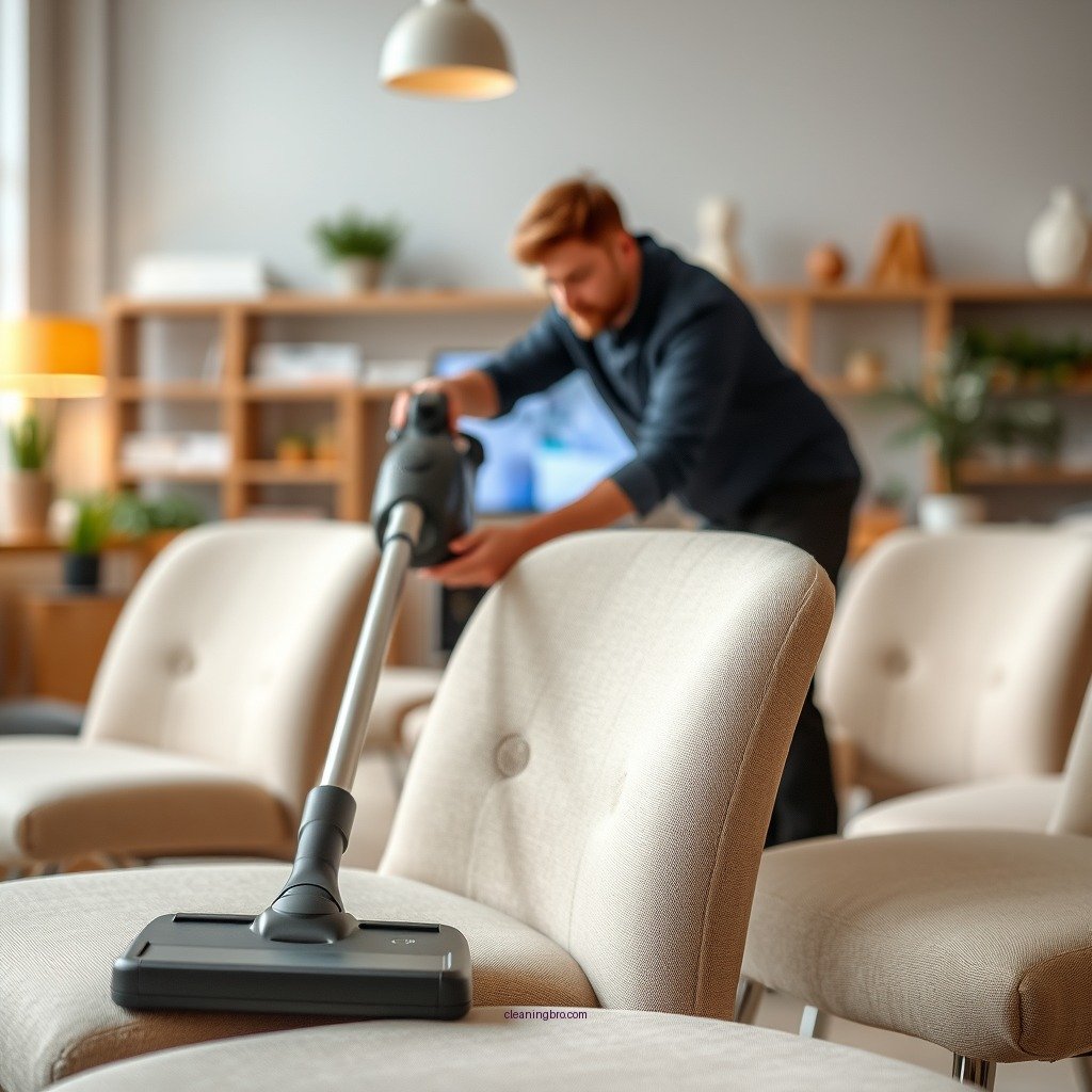 Vacuuming and Dusting - how to clean linen chairs