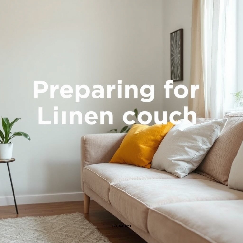 Preparing for Cleaning - how to clean linen couch