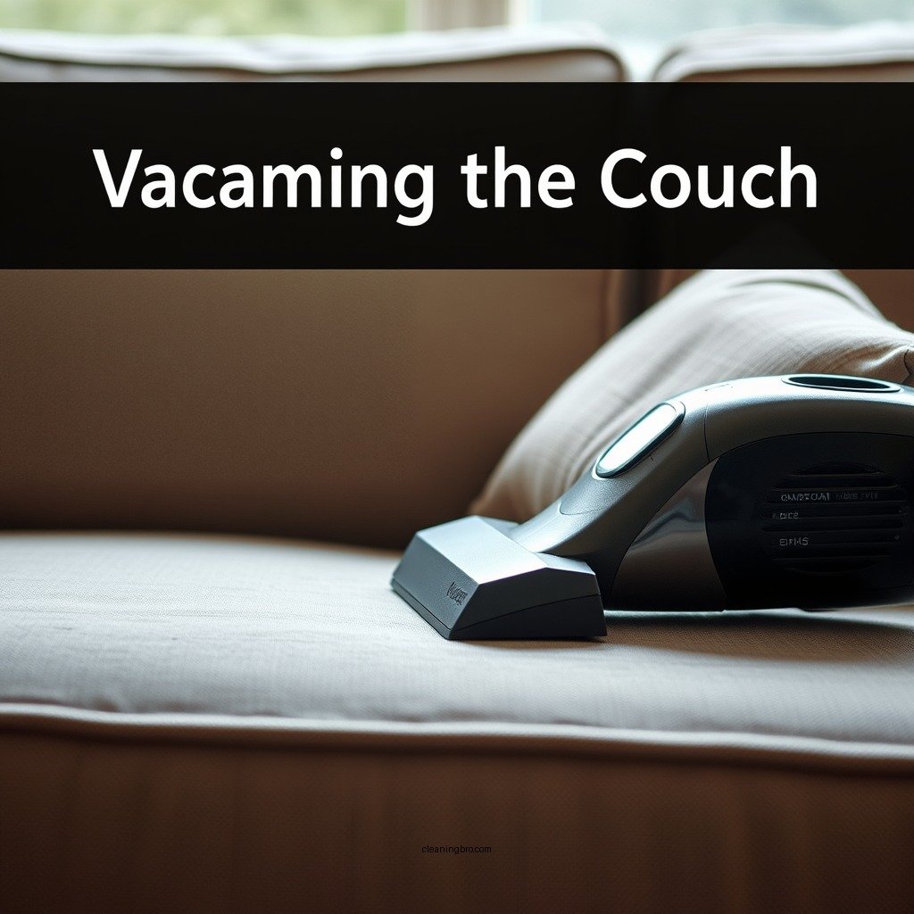 Vacuuming the Couch - how to clean linen couch
