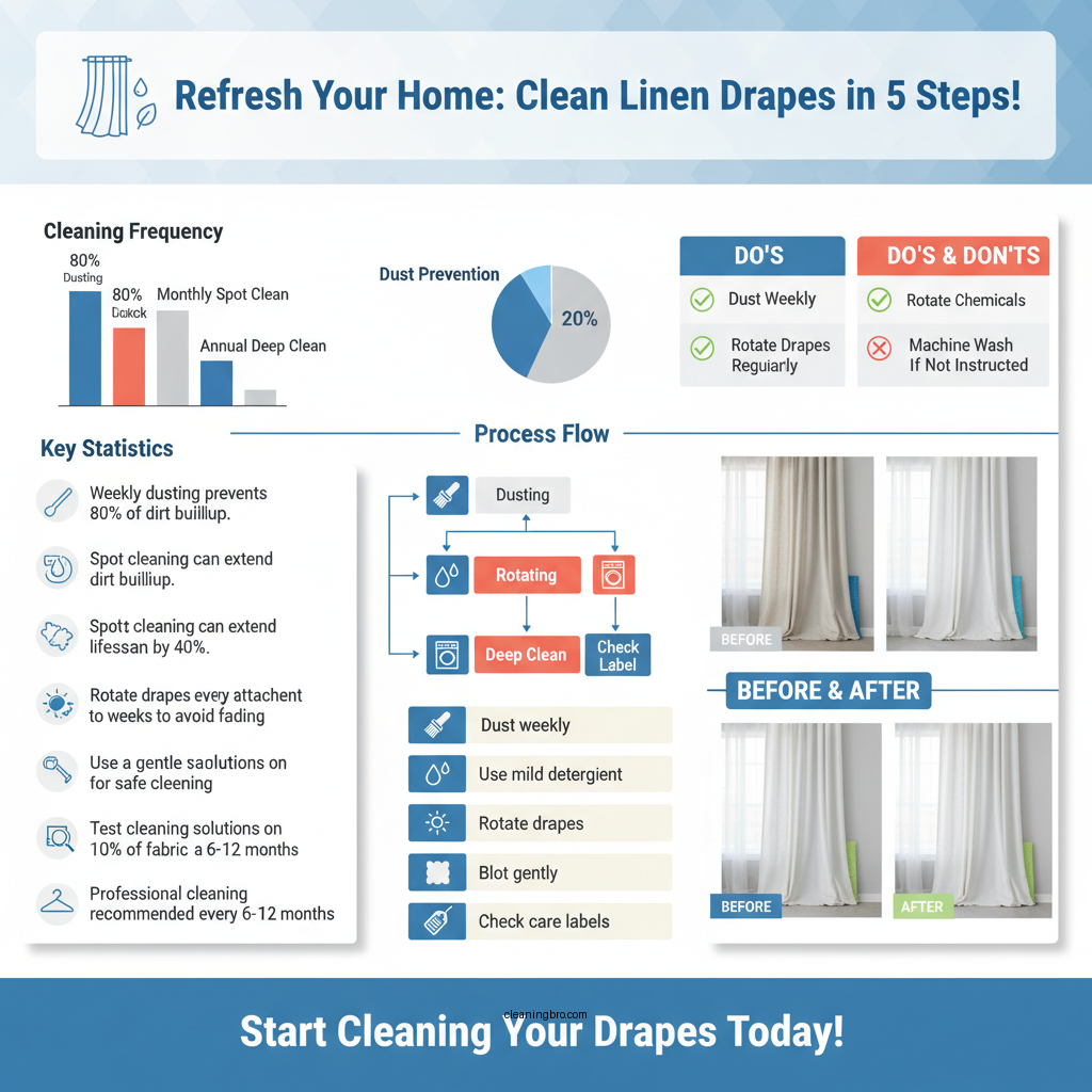 how to clean linen drapes - Data Infographic and Statistics