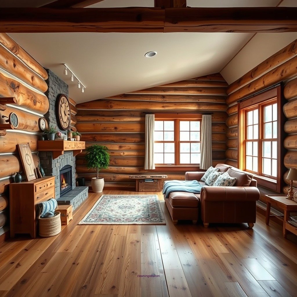 Preparing the Walls for Cleaning - how to clean log cabin interior walls
