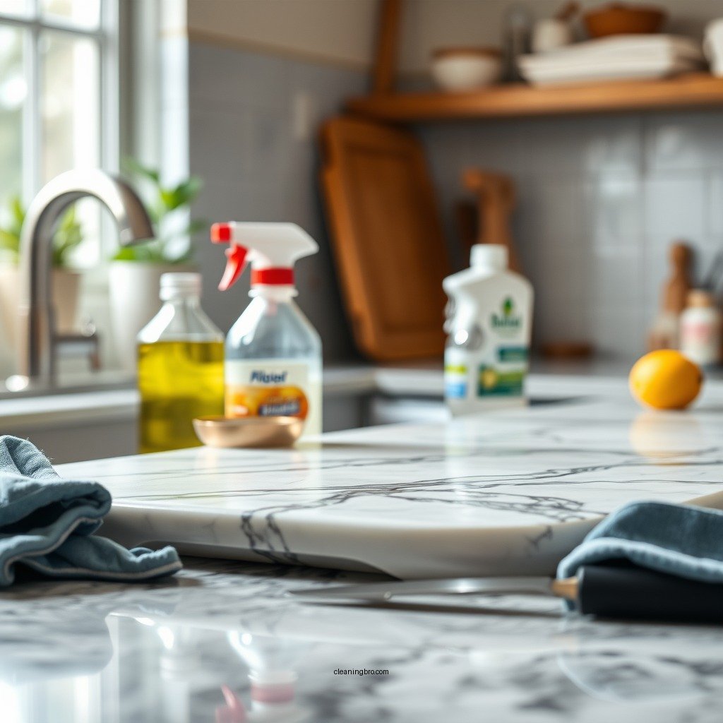 Essential Cleaning Supplies - how to clean marble cutting board