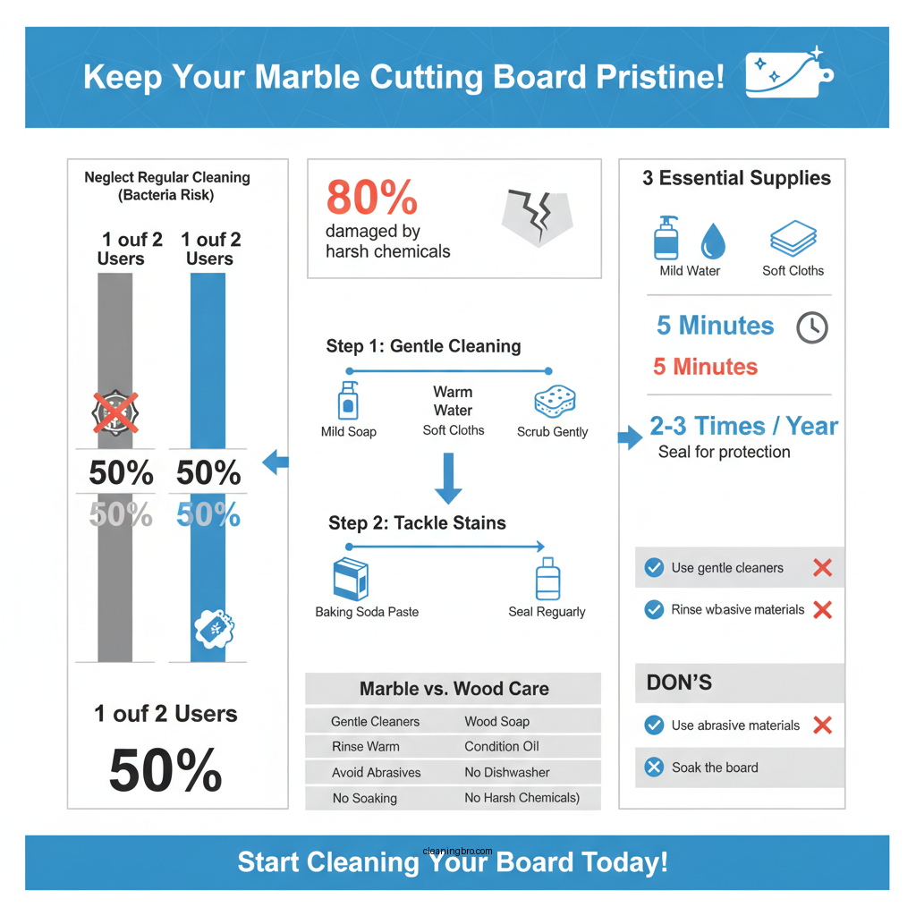 how to clean marble cutting board - Data Infographic and Statistics