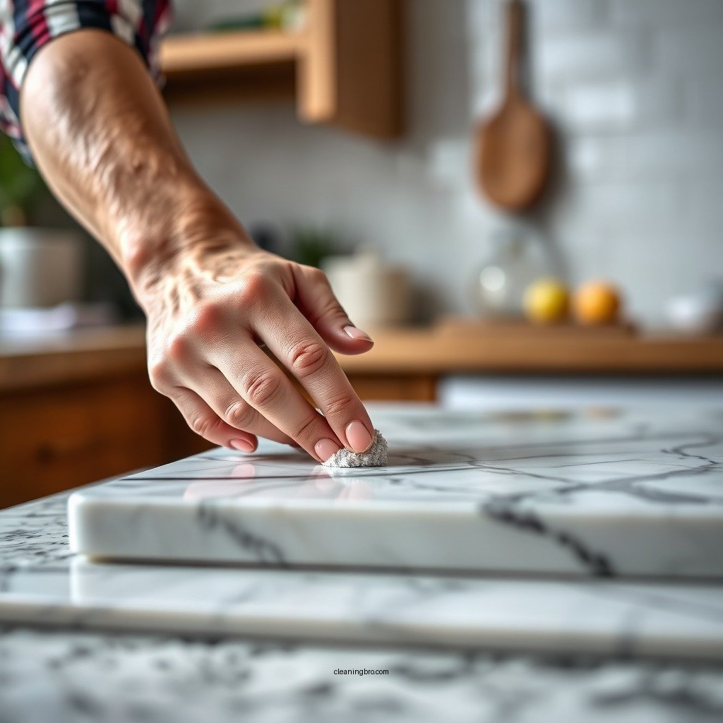 Step-by-Step Cleaning Process - how to clean marble cutting board