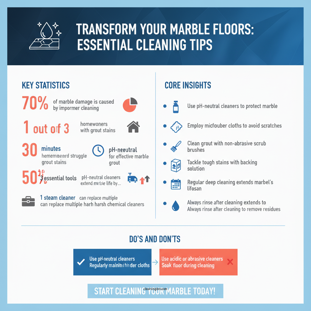 how to clean marble floors and grout - Data Infographic and Statistics