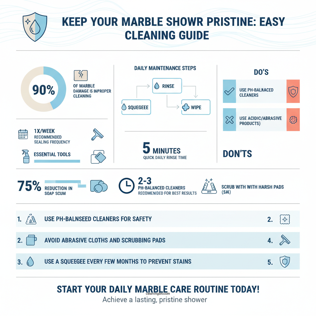 how to clean marble in shower - Data Infographic and Statistics