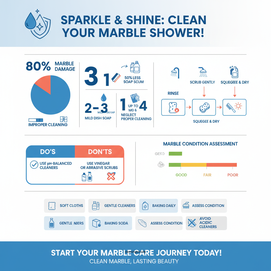 how to clean marble shower - Data Infographic and Statistics