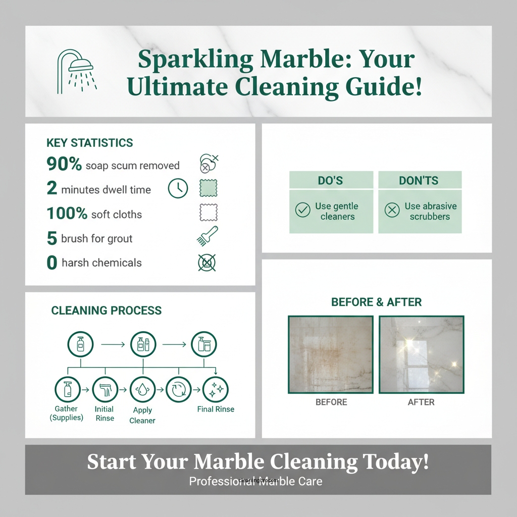 how to clean marble tile in shower - Data Infographic and Statistics