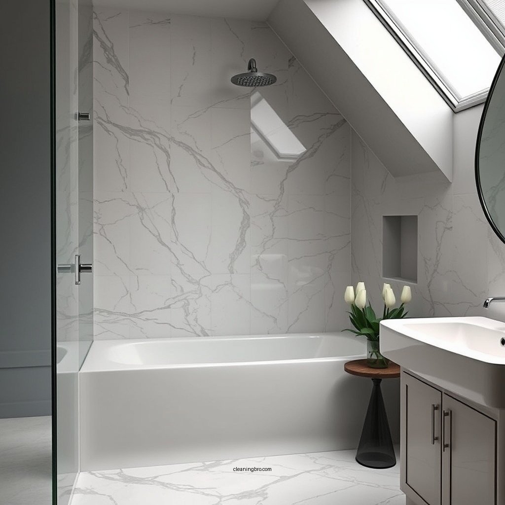 Prepare the Shower Area - how to clean marble tile in shower
