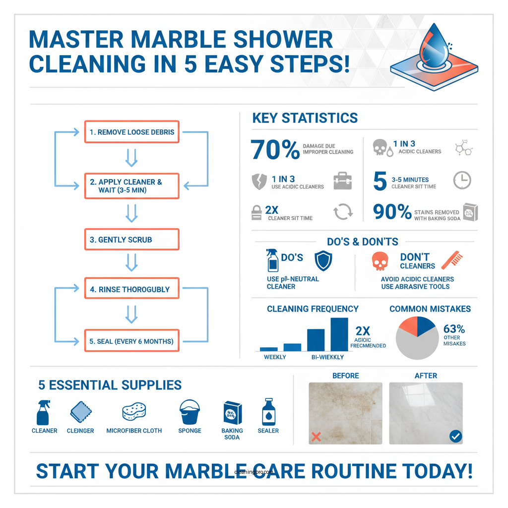 how to clean marble tile shower - Data Infographic and Statistics