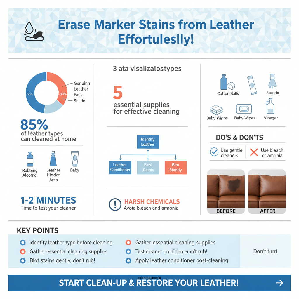 how to clean marker off leather - Data Infographic and Statistics